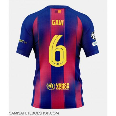 Camisa de time de futebol Barcelona Paez Gavi #6 Replicas 1º Equipamento 2025-26 Manga Curta Camisa de time de futebol Barcelona Paez Gavi #6 Replicas 1º Equipamento 2025-26 Manga Curta
